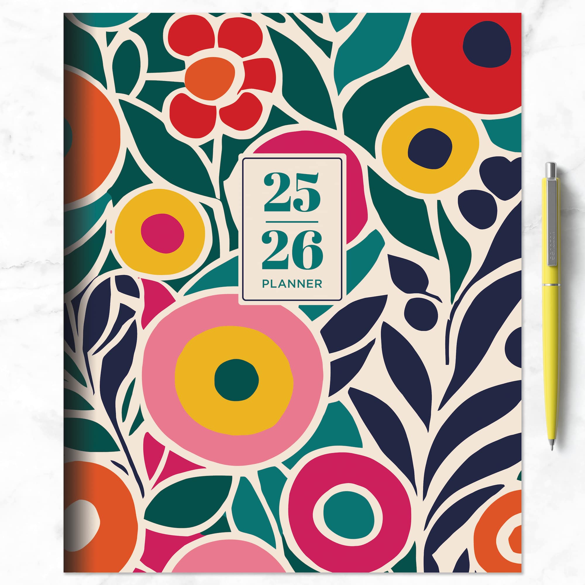 TF Publishing 2025-2026 Charming Flowers Large Monthly Planner